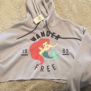 Little Mermaid Cropped Hoodie SZ Large